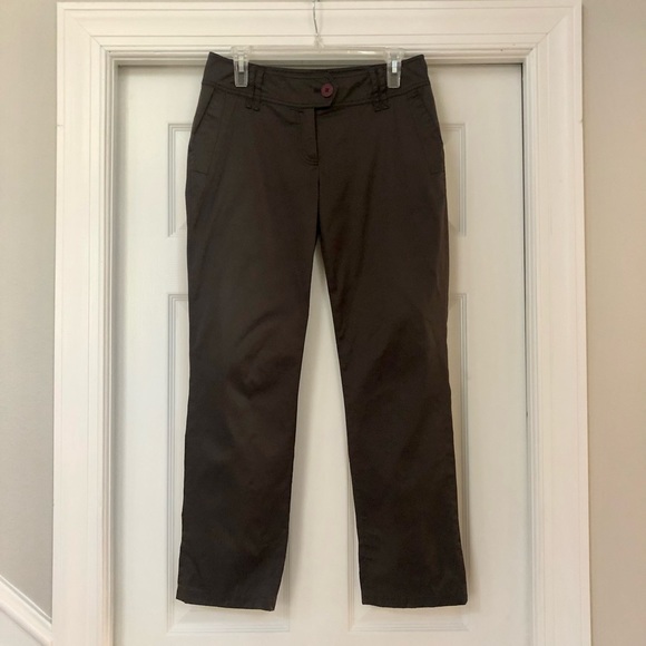 Solar Designer Slim Straight Leg Brown Satin Dress Pants - Picture 6 of 16